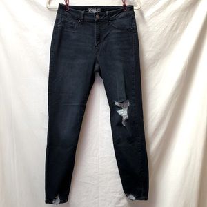 Rewash Distressed Stretch Skinny Jeans Blue Sz 7